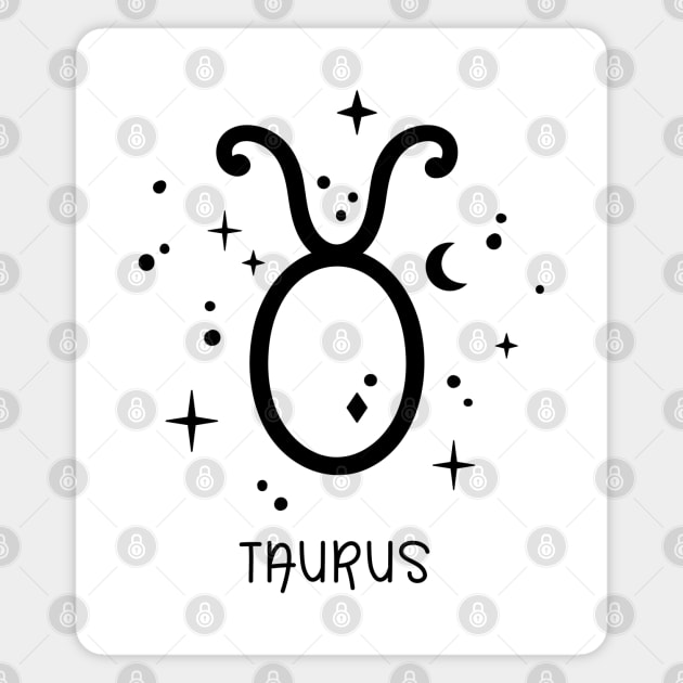 Taurus Celestial Zodiac Sign Symbol Magnet by The Cosmic Pharmacist